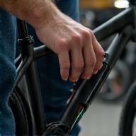 E-bike battery being charged